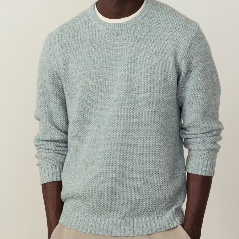 Marine Layer Marl Crew Sweater Topaz blue size medium men’s